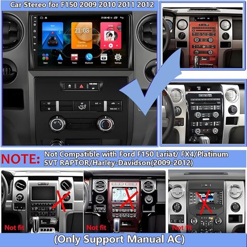 for Ford F150 Radio Upgrade 2009-2012: Android 14 Car Stereo with Wireless CarPlay & Android Auto - 9 Inch Touchscreen GPS Navigation Head Unit with Bluetooth 4+64G in Saudi Arabia