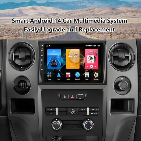 for Ford F150 Radio Upgrade 2009-2012: Android 14 Car Stereo with Wireless CarPlay & Android Auto - 9 Inch Touchscreen GPS Navigation Head Unit with Bluetooth 4+64G in Saudi Arabia