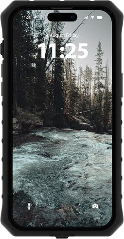 سلسلة Pelican Ambassador - حافظة iPhone 15 Pro Max مقاس 6.7 بوصات [حماية من السقوط بطول 18 قدمًا MIL-STD] [متوافقة مع MagSafe] حافظة هاتف شديدة التحمل لهاتف iPhone 15 Pro Max مع حامل بمشبك حزام - أسود in Kuwait