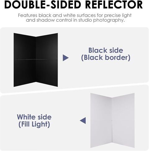 100x100cm Photography Studio Portrait Backdrops Reflector Photography Folding Reflective Car for Photo Studio Still Life and Food in Kuwait