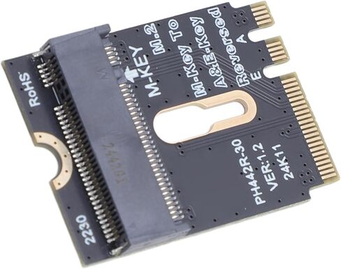 ASHATA M.2 NVME SSD Convert Adapter, M.2 A and E WiFi Port PCIe 4.0 M Key SSD Convert Card, Supports 2230 2240 2260 2280 in Saudi Arabia
