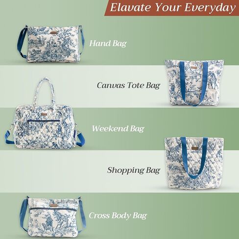 Maison d' Hermine Backpack for Women Men Cotton Shoulder Multipurpose Rucksack with Small Pouch Lightweight Multi Pocket Bag for Travel Work Beach Perfect for Valentines Day Gifts - The Miller - Blue in Saudi Arabia