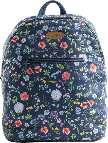 Maison d' Hermine Backpack for Women Men Cotton Shoulder Multipurpose Rucksack with Small Pouch Lightweight Multi Pocket Bag for Travel Work Beach Perfect for Valentines Day Gifts - The Miller - Blue in Saudi Arabia