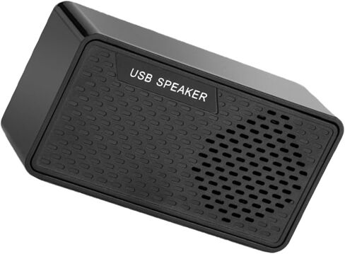 مكبر صوت صغير من TEHAUX USB لأجهزة الكمبيوتر المحمول وسطح المكتب، مكبر صوت USB محمول مع شريط صوت محيطي، متوافق مع أجهزة DC5.00v، أسود، للاستخدام المنزلي والمكتبي in Kuwait