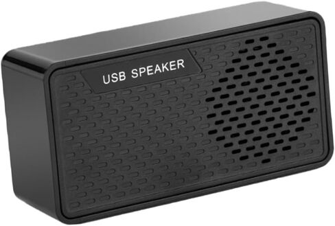 مكبر صوت صغير من TEHAUX USB لأجهزة الكمبيوتر المحمول وسطح المكتب، مكبر صوت USB محمول مع شريط صوت محيطي، متوافق مع أجهزة DC5.00v، أسود، للاستخدام المنزلي والمكتبي in Kuwait