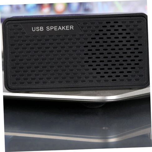 مكبر صوت للكمبيوتر المحمول USB من Gadpiparty مع صوت محيطي، مكبر صوت USB صغير محمول لأجهزة الكمبيوتر المكتبية، متوافق مع طاقة 5 فولت تيار مستمر، أسود in Kuwait