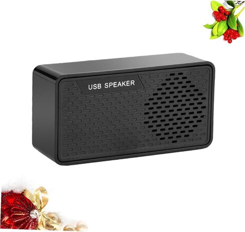 مكبر صوت للكمبيوتر المحمول USB من Gadpiparty مع صوت محيطي، مكبر صوت USB صغير محمول لأجهزة الكمبيوتر المكتبية، متوافق مع طاقة 5 فولت تيار مستمر، أسود in Kuwait