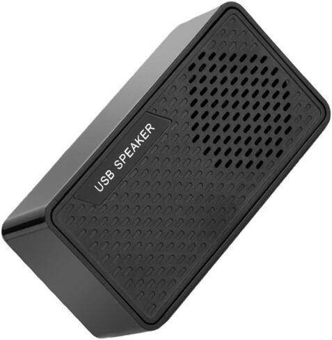 مكبر صوت للكمبيوتر المحمول USB من Gadpiparty مع صوت محيطي، مكبر صوت USB صغير محمول لأجهزة الكمبيوتر المكتبية، متوافق مع طاقة 5 فولت تيار مستمر، أسود in Kuwait