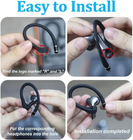 Ear Hooks for Samsung Galaxy Buds 3 Pro/Buds3,Sport Earbuds Covers Silicone Anti-Slip Ear Hook Galaxy Buds 3 Pro Ear Tips Accessories Anti-Lost Lanyard,Galaxy Buds 3 Ear Hooks(Black) in Kuwait