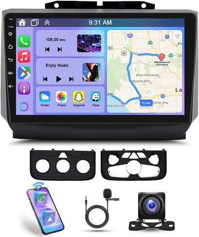 4G+64G Car Stereo for Dodge RAM 1500/2500/3500 2013-2018 w/Wireless Carplay & Android Auto, 9" Touchscreen Android 13 Double Din Car Radio GPS Navi Bluetooth WiFi FM Backup Camera, Manual & Auto AC in Saudi Arabia