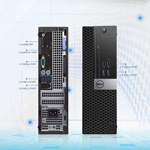 كمبيوتر مكتبي Dell OptiPlex 7040 SFF، Intel Core i5-6500 3.2 جيجا هرتز، AX200 مدمج WiFi 6 بلوتوث، 16 جيجا DDR4، 256 جيجا NVMe M.2 SSD، 2 تيرابايت HDD، لوحة مفاتيح وماوس لاسلكي HDMI، Windows 11 Pro (متجدد) in Kuwait