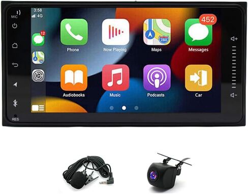 Double Din Car Stereo Radio for Toyota Tundra 2000-2006, 7" Touchscreen Car Audio Receivers with Carplay Android Auto Support Bluetooth SWC FM GPS Navigation Backup Camera 2+32G in Saudi Arabia