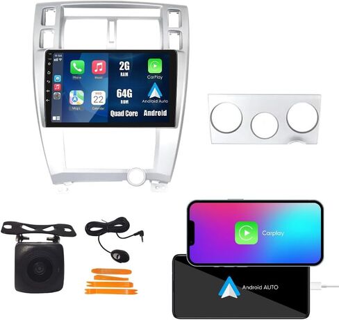 Car CarPlay Android Auto Navigation Stereo GPS Radio Reverse Camera Display 10 "IPS Touchscreen Headunit Tablet Pad Media Player for Hyundai Tucson 2006-2014، إذا كان ذلك ممكنًا، رباعي النواة 2G+64G in Kuwait