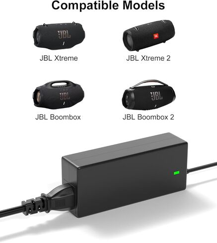 شاحن JBL Boombox متوافق مع JBL Boombox 1 2 JBL Xtreme 1 2 Extreme 1 2 استبدال محول الطاقة لسماعات بلوتوث اللاسلكية المحمولة (لا يعمل مع Xtreme 3/4) in Kuwait