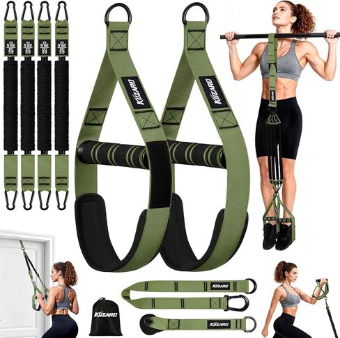 Pull Up Assistance Bands for Women, Heavy Duty Resistance Bands with Handles, Exercise Band with Door Anchor, Workout Band Set for Pull Up Bar, Full Body Sculpting,Muscle Training, Recovery, Home Gym in Saudi Arabia