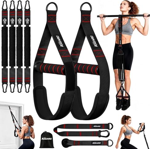 Pull Up Assistance Bands for Women, Heavy Duty Resistance Bands with Handles, Exercise Band with Door Anchor, Workout Band Set for Pull Up Bar, Full Body Sculpting,Muscle Training, Recovery, Home Gym in Saudi Arabia