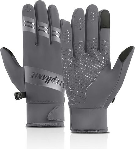 Winter Touchscreen Gloves with Non-Slip Grip, Thermal Insulated for Running Cycling Hiking, Unisex Cold Weather Sports Gloves, Christmas & New Year Gift in Saudi Arabia