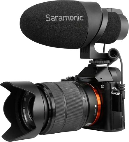 ميكروفون سارامونيك شوتجن لكاميرات DSLR، بدون مرآة، كاميرات الفيديو، الهواتف الذكية والأجهزة اللوحية (CamMic) in Saudi Arabia