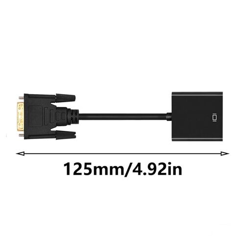 كابل محول 24+1Pin إلى VGA 24+1 Pin خط سلك محول مع شريحة لتوصيل أجهزة الكمبيوتر المحمولة والكمبيوتر الشخصي بشاشات VGA باللون الأسود in Kuwait