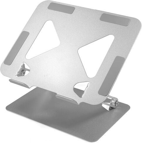 BoxWave Stand and Mount Compatible With Panasonic Toughbook CF-54 - Executive VersaView Stand, Ergonomic Adjustable Viewing Angle Metallic Riser - Metallic Silver in Saudi Arabia
