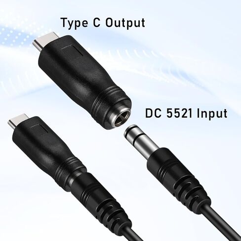 4 قطع محول USB C إلى تيار مستمر، 5 فولت تيار مستمر 5.5 × 2.1 مم أنثى إلى USB نوع C ذكر قابس تحويل موصل طاقة شحن أسطواني جاك مصدر طاقة عالمي لأجهزة الشحن in Kuwait