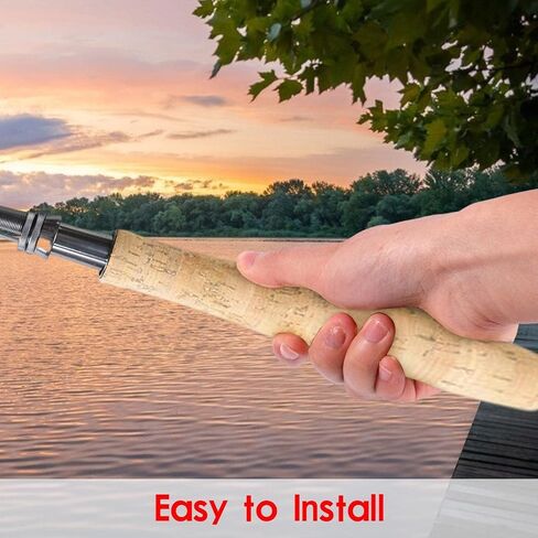 B Baosity Cork Fly Fishing Rod Handle Grip with Reel Seat for Rod Building or Repair, Model 1 in Saudi Arabia