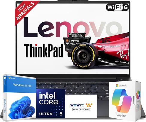 Lenovo 2026 New Generation 16" WUXGA Thinkpad E16 Business Laptop, Intel Core Ultra 5 125U, 16GB RAM, 1TB Storage(512GB SSD + 500GB External), Backlit Keyboard, Fingerprint Reader, Windows 11 Pro in Saudi Arabia