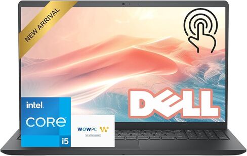 كمبيوتر محمول Dell Inspiron مقاس 15.6 بوصة يعمل باللمس بدقة FHD | Intel Core i5 (Beat i7-1250U) | تخزين 768 جيجابايت (256 جيجابايت SSD + 512 جيجابايت خارجي) | ذاكرة الوصول العشوائي 8 جيجابايت | بطارية تصل إلى 9 ساعات للعمل والمدرسة | Windows 11 in Kuwait