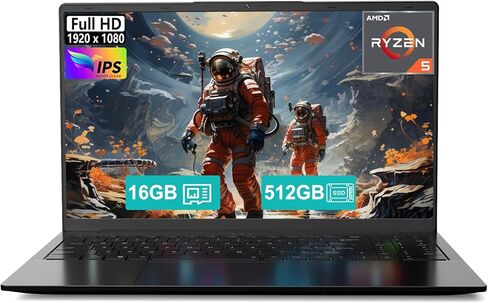 كمبيوتر محمول 15.6 بوصة FHD للطلاب AMD Ryzen 5 (Beat i5-1135G7، حتى 3.7 جيجا هرتز) 16 جيجا بايت رام 512 جيجا بايت SSD، Radeon Vega 8 GPU للألعاب مع شحن سريع 65 وات BT5.0 كاميرا ويب مصراع الخصوصية Numpad للدراسة المنزلية والمكتبية in Kuwait