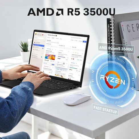كمبيوتر محمول 15.6 بوصة FHD للطلاب AMD Ryzen 5 (Beat i5-1135G7، حتى 3.7 جيجا هرتز) 16 جيجا بايت رام 512 جيجا بايت SSD، Radeon Vega 8 GPU للألعاب مع شحن سريع 65 وات BT5.0 كاميرا ويب مصراع الخصوصية Numpad للدراسة المنزلية والمكتبية in Kuwait