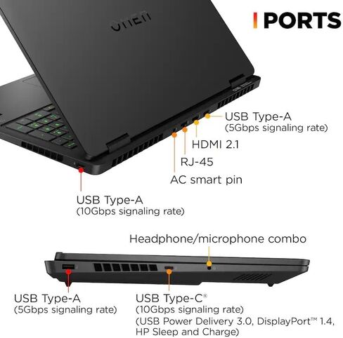 HP OMEN 16 inch Slim Gaming Laptop, 1920 x 1200 Display, Intel Core Ultra 7-255H, NVIDIA GeForce RTX 5060 GPU (8 GB Dedicated), Windows 11 Home，W/HDMI Cable (16GB RAM | 1TB PCIe SSD) in Kuwait