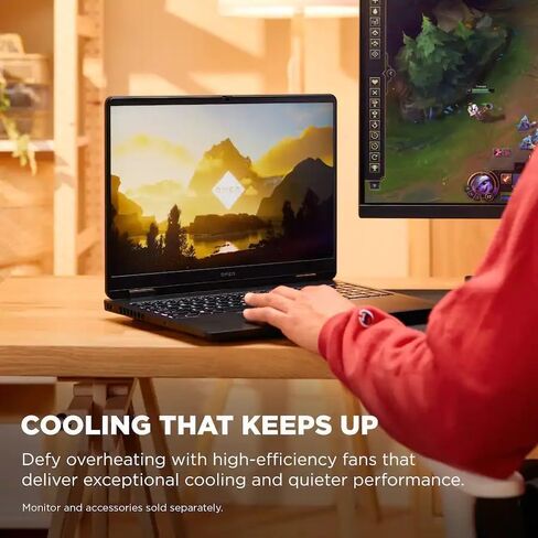 HP OMEN 16 inch Slim Gaming Laptop, 1920 x 1200 Display, Intel Core Ultra 7-255H, NVIDIA GeForce RTX 5060 GPU (8 GB Dedicated), Windows 11 Home，W/HDMI Cable (16GB RAM | 1TB PCIe SSD) in Kuwait