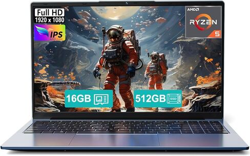 كمبيوتر محمول 15.6 بوصة FHD للطلاب AMD Ryzen 5 (Beat i5-1135G7، حتى 3.7 جيجا هرتز) 16 جيجا بايت رام 512 جيجا بايت SSD، Radeon Vega 8 GPU للألعاب مع شحن سريع 65 وات BT5.0 كاميرا ويب مصراع الخصوصية Numpad للدراسة المنزلية والمكتبية in Kuwait