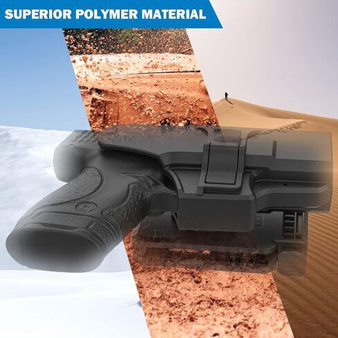 حافظة OWB لـ Glock 26 27 33 Gen 1-4، تكتيكية 360 درجة قابلة للدوران خارج حزام الخصر مجداف حزام مولي مع زر تحرير إصبع السبابة، حافظة حمل مفتوحة من البوليمر، اليد اليمنى in Saudi Arabia