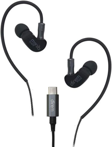 شاشات Sonicast PROII الاحترافية داخل الأذن (IEM) مع USB-C DAC، سماعات أذن مرجعية لمحرك SF من الجيل الخامس للموسيقيين والاستوديو، صوت سلكي عالي الدقة (أسود) in Kuwait