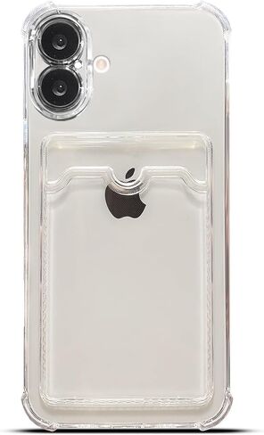 حافظة هاتف Tuokiou Clear Wallet لهاتف iPhone 17 Pro Max، حافظة فتحة بطاقة محدثة، حافظة محفظة واقية ناعمة من مادة TPU مقاومة للصدمات مع جيب حامل بطاقة لطيف لهاتف iPhone 17 Pro Max (شفاف) in Saudi Arabia