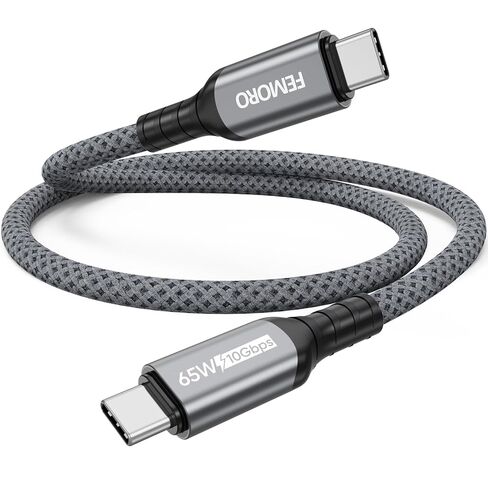 USB C to USB C Data Cable 1.5ft Short, USB 3.2 Gen 2 10Gbps High Speed Data Transfer & 65W Charging USB-C to Type-C Cord for iPhone 15/16/17 Pro Max Galaxy S23/S24/S25 Ultra External SSD to Laptop in Saudi Arabia