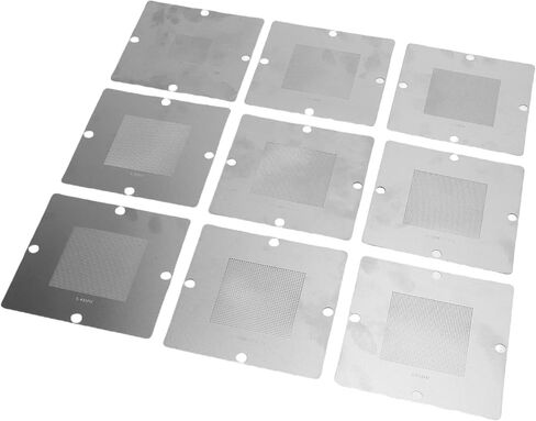 SUNGOOYUE 90x90mm BGA Repair Stencils for Laptops, 304 Stainless Steel Stencils for BGA Rework Station Electronics Repair] in Kuwait