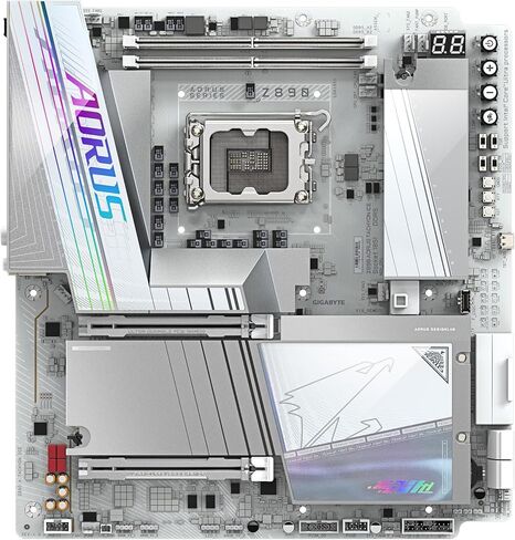 اللوحة الأم GIGABYTE Z890 AORUS Tachyon ICE Intel Core Ultra (السلسلة 2) LGA 1851، E-ATX، DDR5، 4X M.2، PCIe 5.0، Thunderbolt 4، WIFI7، 5GbE LAN، D5 Bionic Corsa in Saudi Arabia