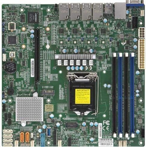 SUPERMICRO - MOTHERBOARDS MBD-X11SCL-LN4F-O E-2100 LGA1151 C242 128GB DDR4 PCI Express microATX Retail in Saudi Arabia