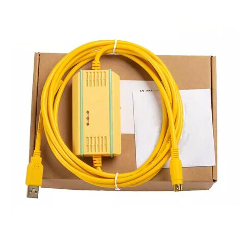 USB-HW+ لكابل تصحيح PLC E/S/H/C/T كابل برمجة اتصالات تنزيل كابل مطلي بالذهب عالي السرعة نموذج عزل كهرومغناطيسي FT232RL رقاقة صفراء 3 متر in Kuwait