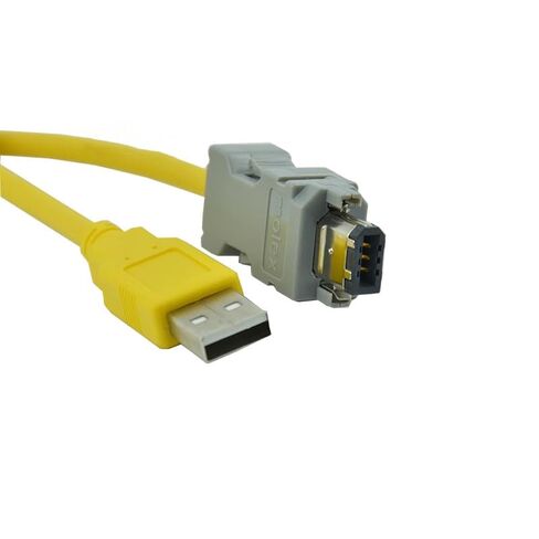 USB-ASD-CNUS0A08 for ASDA-B2/AB E3 B3 Servo Drive Programming Data Download Cable for XP WIN7/ 8/10/11 Economy Model Yellow 3 Meters in Saudi Arabia