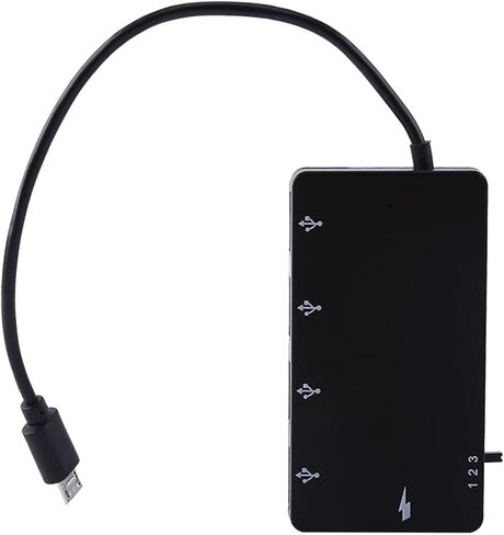 Vikye Micro USB OTG Hub, 4-Port USB2.0 Extension Adapter for Smartphone and Tablet, Hot Swappable Support, OTG and Charging Function, Support and in Saudi Arabia