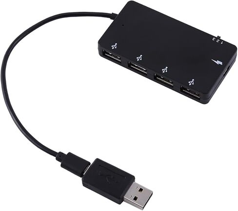 Vikye Micro USB OTG Hub, 4-Port USB2.0 Extension Adapter for Smartphone and Tablet, Hot Swappable Support, OTG and Charging Function, Support and in Saudi Arabia