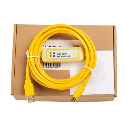 USB-HW for PLC Debugging Cable E/S/H/C/T Programming Cable Communication Download Cable Gold-Plated High Speed Stable Model FT232RL Chip Yellow 3 Meter in Saudi Arabia