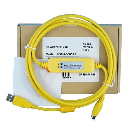 كابل برمجة USB-AFC8513 لكابل تنزيل PLC FP0 FP2 FPX FPG للمراقبة عبر الإنترنت، أصفر اقتصادي 3 أمتار in Saudi Arabia