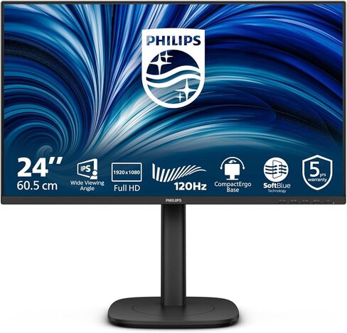 Philips 3000 series 24B2N3200J/00 شاشة كمبيوتر 60.5 سم [23.8] 1920 x 1080 بكسل Full HD LCD Nero (Philips 24B2N3200J - 3000 Series - شاشة LED - 24 [23.8 visualizzable] - 1920 0 x 10 80 Full HD [1080) in Kuwait