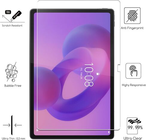 KEANBOLL (2-Pack) Tempered Glass Screen Protector for 2025 New Lenovo Idea Tab Plus 12.1" & Lenovo Tab K12 12.1-Inch (TB361ZU, TB361FU) Ultra Clear - 9H Hardness - Anti Scratch - Case Friendly in Saudi Arabia