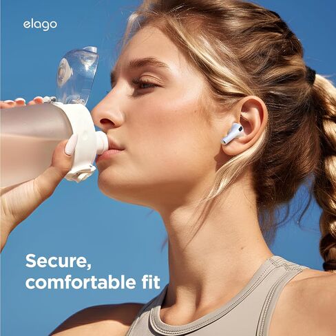 Elago زوجان من غطاء أطراف الأذن AirPods Pro 3 مصمم لـ AirPods Pro 3، [يناسب الجراب] غطاء سيليكون مضاد للانزلاق، مضاد للخدوش، دليل التثبيت (زوج واحد من كل منهما) (رمادي داكن وأبيض) in Kuwait