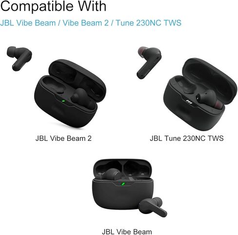 أطراف أذن بديلة من إسفنج الذاكرة من Klowcok لسماعات الأذن JBL Vibe Beam/JBL Vibe Beam 2 / JBL Tune Beam، 3 أزواج (S/M/L) أسود in Kuwait